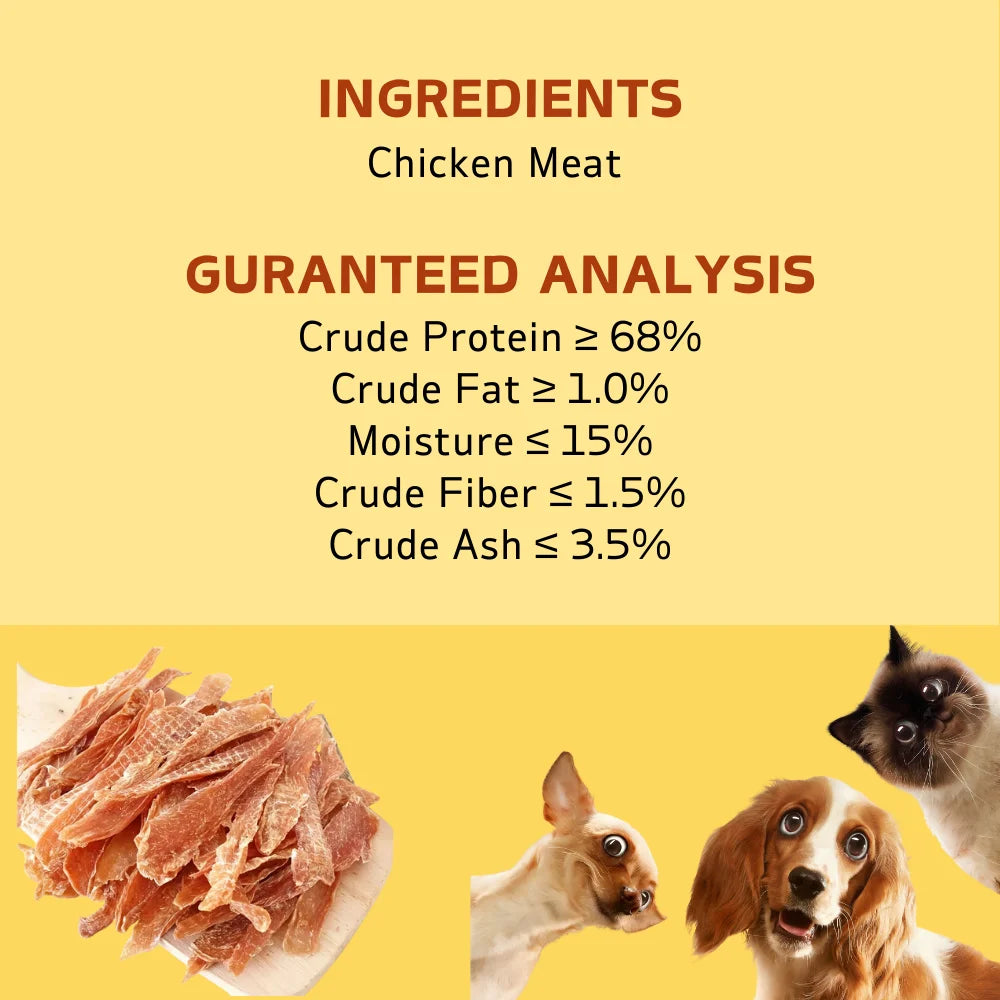 Chicken & Duck Jerky Dog Treats – Pure Real Meat Snack 150g for All Dog Breeds