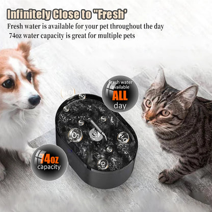 2.2L T-shaped Cat Water Fountain,Pet Water Dispenser With Filter,Dog Drinking Fountain For Cats,Ultra Quiet Water Pump - Bdba PK