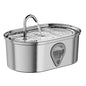 3.5L Stainless Steel Cat Water Fountain with Water Level Window Pet Fountain Cat Dog Water Dispenser for Multiple Cats Fountain - Bdba PK