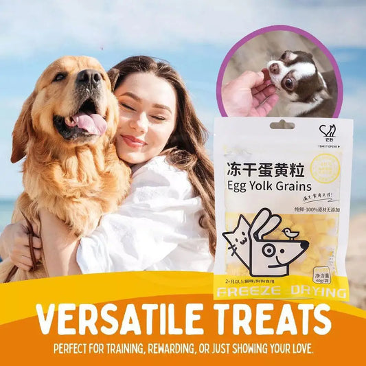 Freeze-Dried Egg Yolk Granules for Cats – Coat Beautifying Natural Pet Food Snack (40g) - Bdba PK