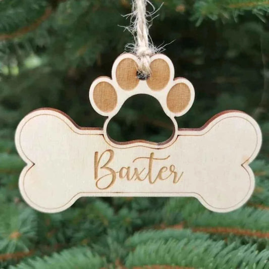 Personalized dog ornament, Christmas tree decoration,Custom Name Pet Christmas Gift Pet Christmas Ball Pendant
