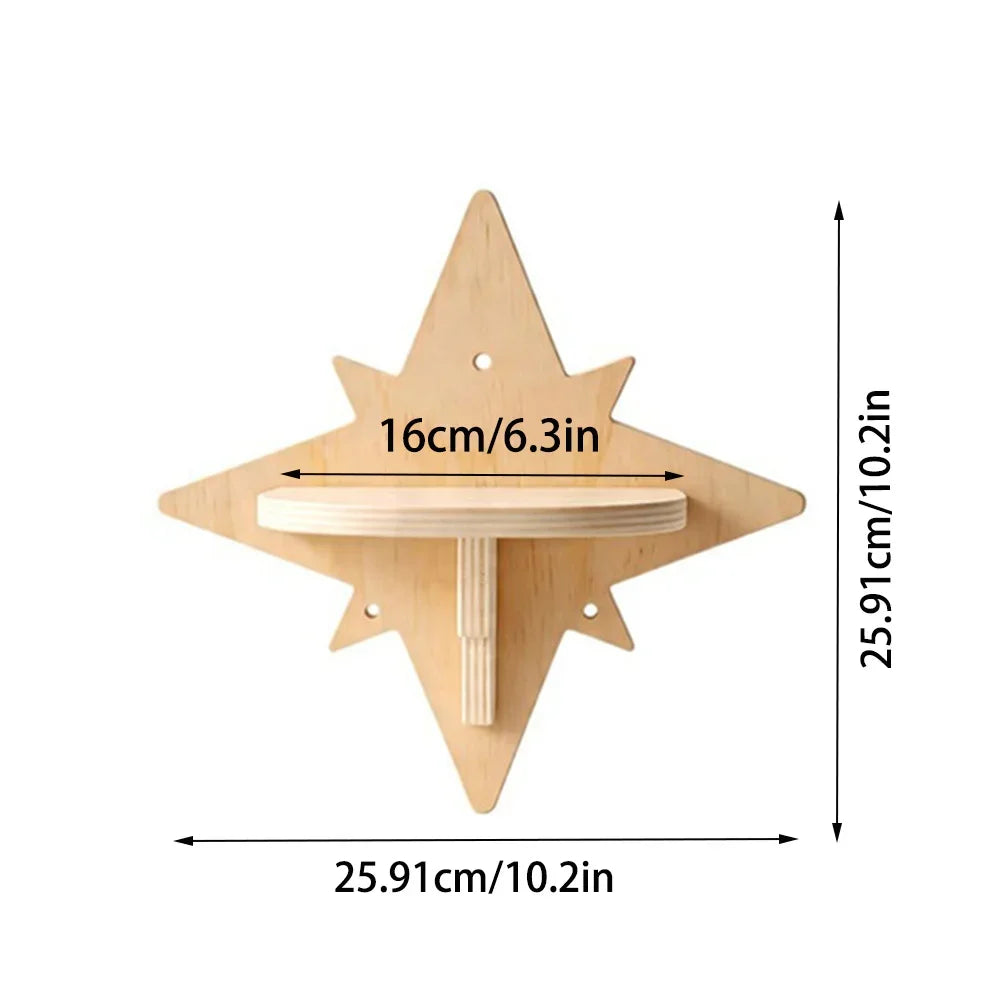 Wall-Mounted Cat Stairs Cat Scratching Posts Hammock Moon House Indoor Cat Gym Cats Furniture for Kittens Climbing and Sleeping