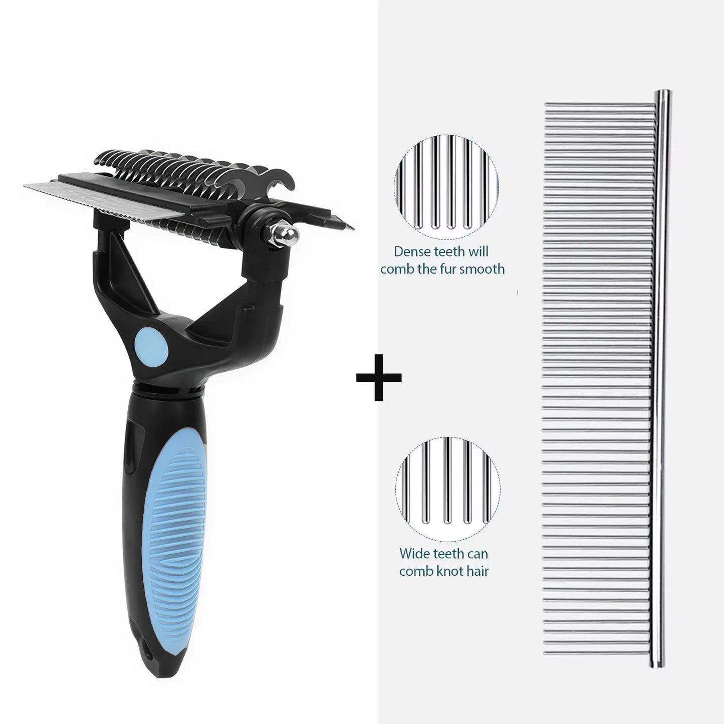 3 In 1 Pet Deshedding Brush Dog Hair Remover Pet Fur Knot Cutter Puppy Cat Comb Brushes Dogs Grooming Shedding Supplies
