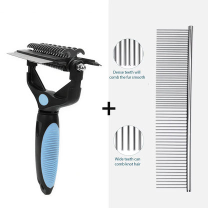 3 In 1 Pet Deshedding Brush Dog Hair Remover Pet Fur Knot Cutter Puppy Cat Comb Brushes Dogs Grooming Shedding Supplies
