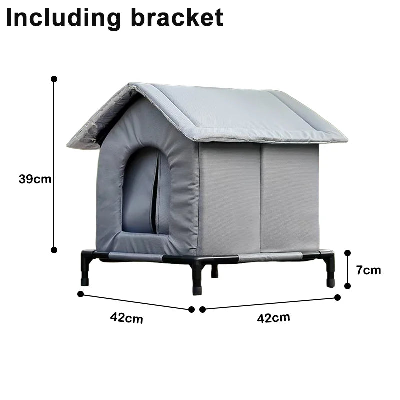 NewestStray Cat dog House Waterproof Outdoor Winter Warm Pet Cave Sleeping Beds Home Foldable Washable for Small Supplies - Bdba PK
