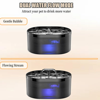 2.2L T-shaped Cat Water Fountain,Pet Water Dispenser With Filter,Dog Drinking Fountain For Cats,Ultra Quiet Water Pump - Bdba PK