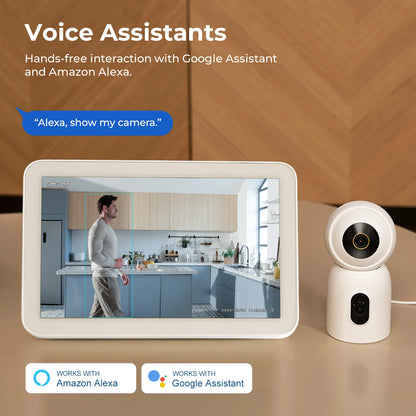 IMILAB New Indoor Camera C30 Dual 3K Lens WiFi 6 5G 360° PTZ Local AI Detection for Baby/Pet/Noise Night Vision Human Tracking