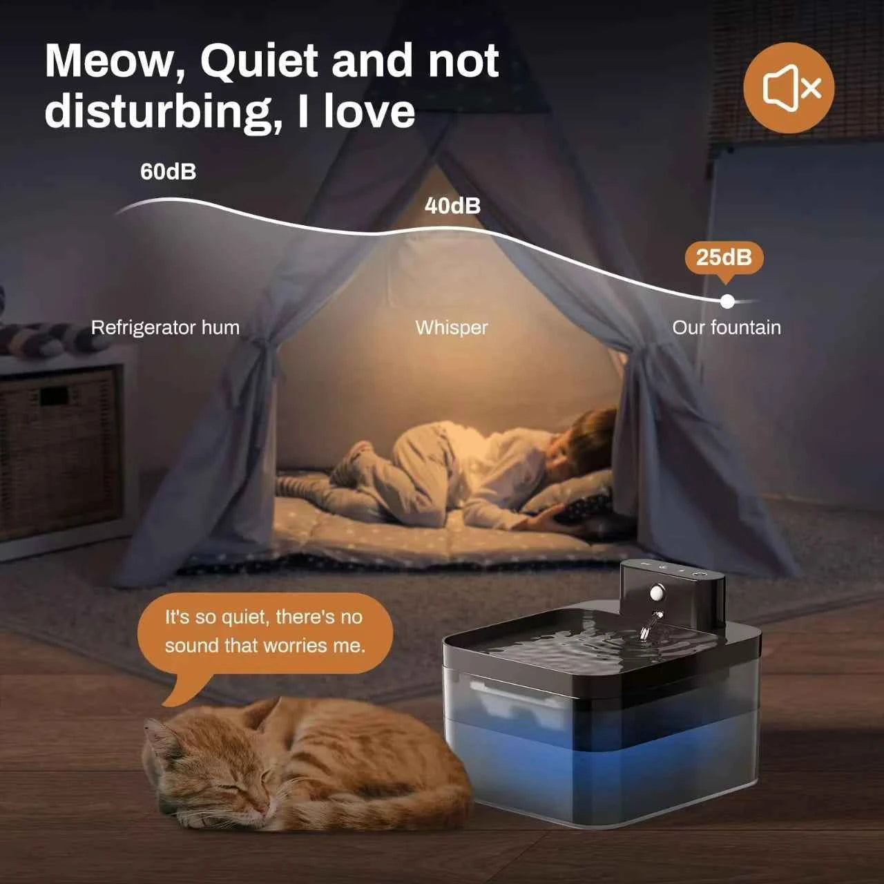 2.2L Wireless Charging Automatic Water Fountain  Intelligent Pet Water Dispenser With Filter Drinking Fountain For Cats Dogs