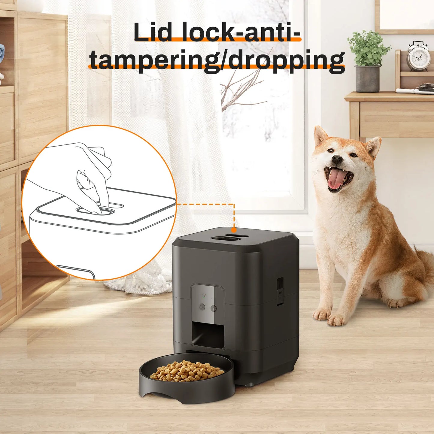 ZKYJ WiFi Smart Automatic Pet Feeder – APP Controlled Cat & Dog Dry Food Dispenser - Bdba PK