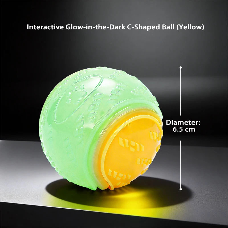 HOOPET Glow Dog Toy Ball Durable Rubber Border Collie Labrador Energy Consumption Puppy Pet Fetch Ball