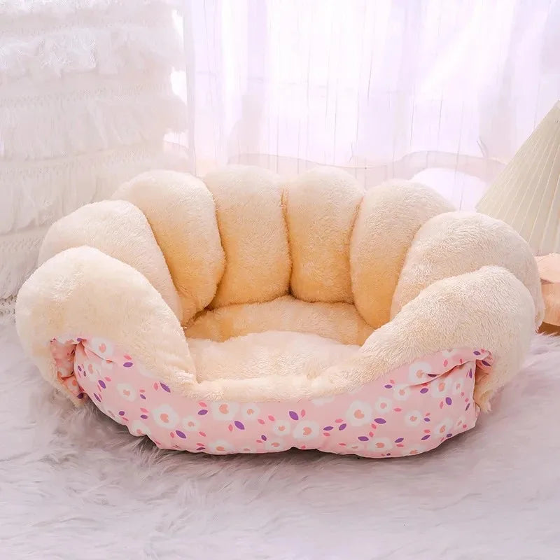 BeiYu Pet Winter Warm Cat Bed with Removable Cover – Soft Cushion Basket for Cats & Small Dogs - Bdba PK