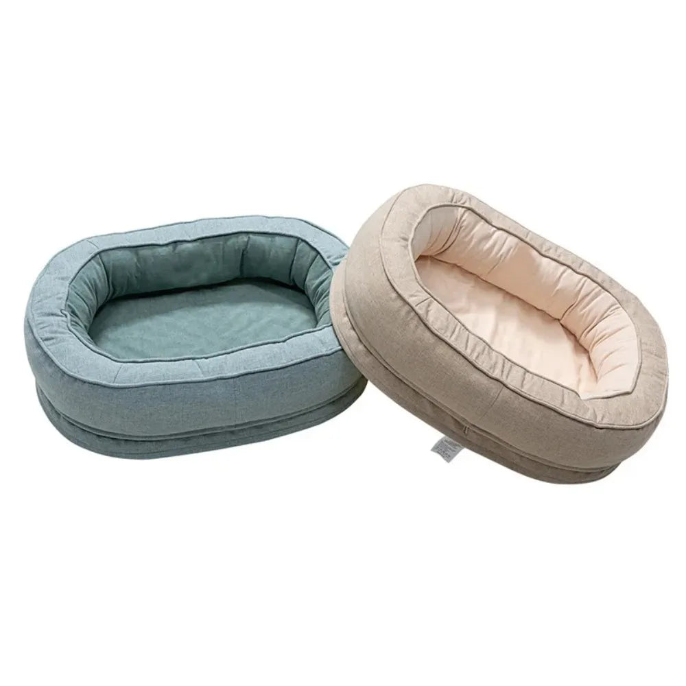 Non-Slip Breathable Dog Bed – Soft Linen Pet Bed for Small, Medium & Large Dogs - Bdba PK