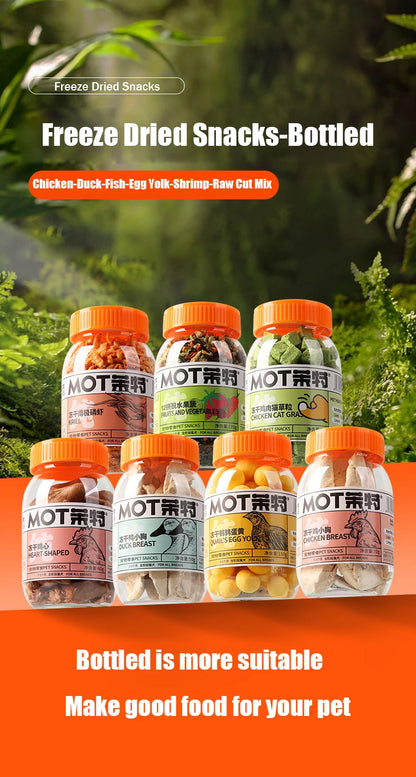 Freeze Dried Chicken Pellets Egg Yolk Quail Salmon Cod Duck Chicken Breast Duck Pellets Mixed Pet Snack