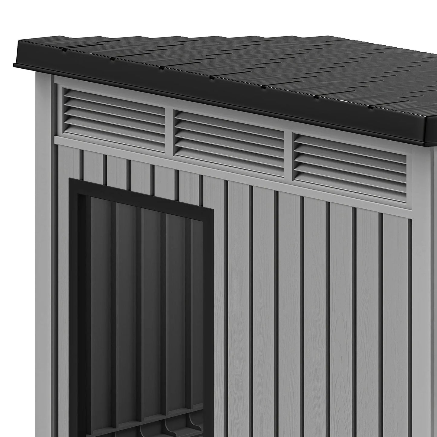 Plastic Dog House with Liftable Roof – Outdoor & Indoor Dog Kennel with Air Vents