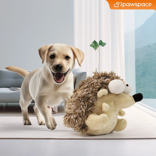 Interactive Dog Toy – Motion-Activated Vibrating Bounce Ball with Squeaky Plush Cover - Bdba PK