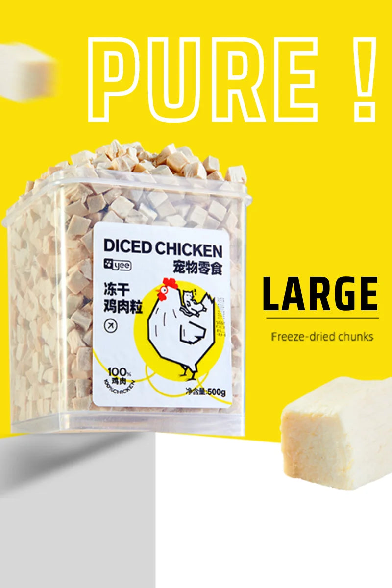 VOFORD Freeze-Dried Chicken Treats 500g – High Protein Zero Additives Pet Snack for Cats & Dogs - Bdba PK