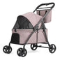 Double Decker Pet Stroller with 4 Heavy-Duty Wheels and Adjustable Handle for Small to Medium Dogs