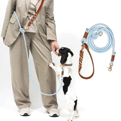New Style Leather Leashes And Collars For You Dog Soft Nylon Braided Pet Shepherd Collar Medium Large Dogs Strong Pulling Set