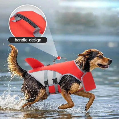 New Pet Swimming Life Jacket Shark Fin Shape Safety Vest for Dog in Summer Adjustable in Pool or Surfing Drifting Dog Life Vest