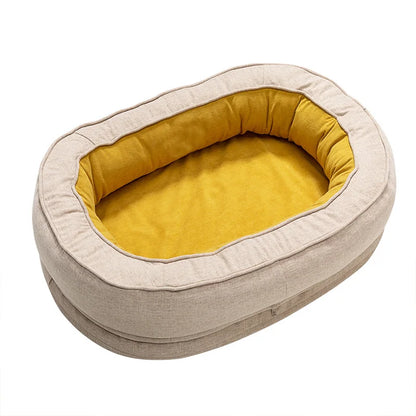 Non-Slip Breathable Dog Bed – Soft Linen Pet Bed for Small, Medium & Large Dogs - Bdba PK