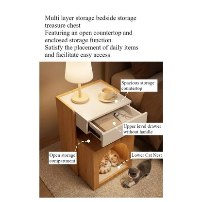 Bedside table Four seasons Universal bedside pet sharing cabinet Storage cat furniture Villa