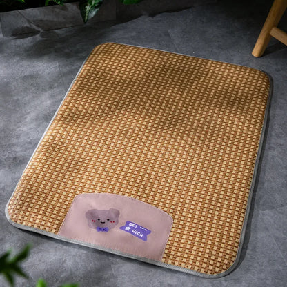 Pet Cooling Mat for Dogs Cats, Breathable Moisture-Proof Summer Cool Mat, Non-Slip Seasonal Nest, Portable Pet Dog Bed for Crate