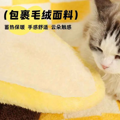 Small Space Banana Sisal Cat Scratcher Post Mushroom Shaped Kitten Nail Grinding Toy Indoor Cat Furniture