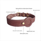 Leather Collar Locator Collar Pet Dog Collar Tracking Full Grain Cowhide Detachable