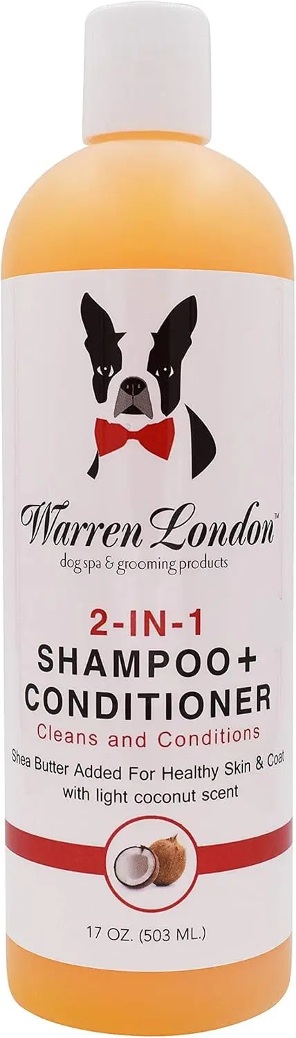 2-in-1 Pet Shampoo & Conditioner for Dogs & Cats | Soothes Dry Itchy Skin | Dandruff Control | 17oz | Made in USA - Bdba PK