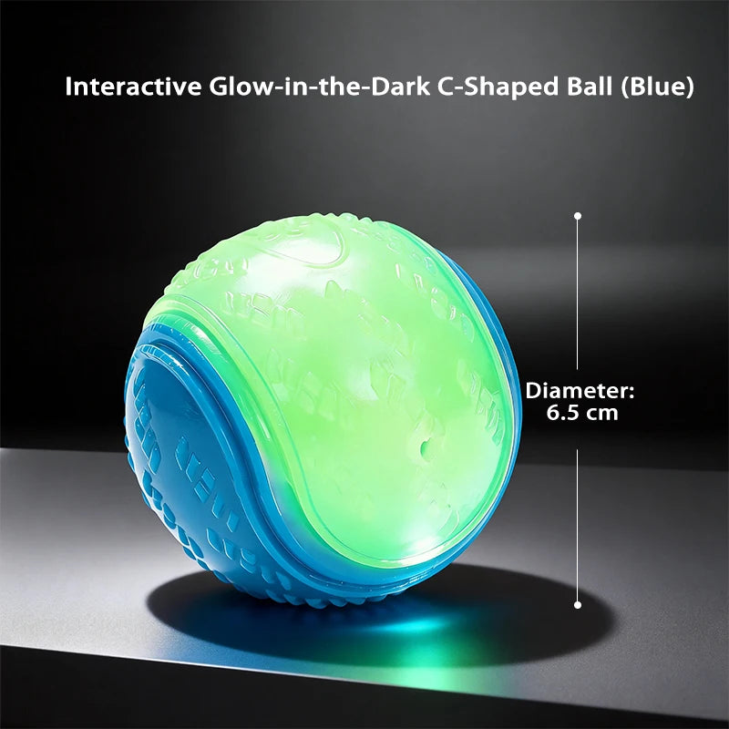 HOOPET Glow Dog Toy Ball Durable Rubber Border Collie Labrador Energy Consumption Puppy Pet Fetch Ball