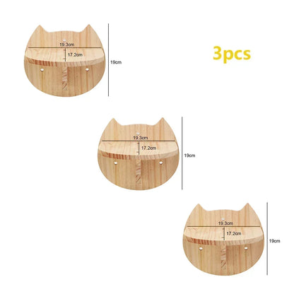 Wooden Cat Tree Tower Cat Wall Furniture Climbing Shelves Perches Sisal Scratcher Hammock Steps and Ladder Indoor Cats Walk Gym