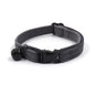 Personalized Cat Collar with Bell, Customized Nameplate, Adjustable ID Metal Buckle, Black and Grey Velvet Cat Collars with Bell