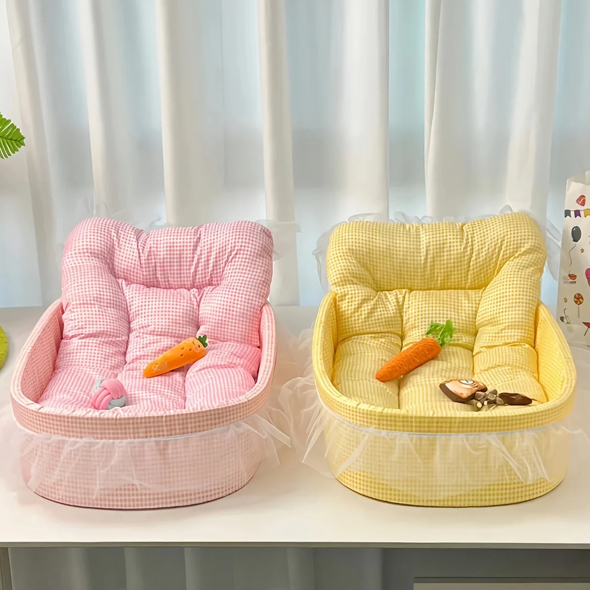 Lace-Trimmed Princess Pet Bed – Soft Oval Plush Winter Bed for Small Dogs & Cats - Bdba PK
