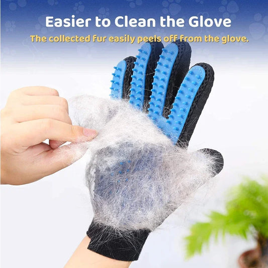 2-Sided Pet Grooming Glove Kit – De-Shedding, De-Matting & Bath Cleaning Brush for Dogs, Cats & Rabbits - Bdba PK