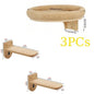 Wooden Cat Tree Tower Cat Wall Furniture Climbing Shelves Perches Sisal Scratcher Hammock Steps and Ladder Indoor Cats Walk Gym