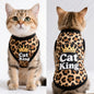 2025 Pet Cat Clothing Cat Vest Summer Cool Clothing Features "Cat King" Leopard Pattern Exclusive for Cute Pets Cat Lovers