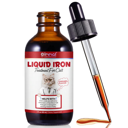AEVYVKV Liquid Iron Supplement for Cats – Caramel Flavour Treatment for Iron Deficiency & Red Blood Cell Support - Bdba PK