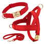 Personalized Dog Collar Harness Leash Set Custom Dog Collars No Pull Pet Vest For Small Medium Large Dogs Pets Walking Lead Rope