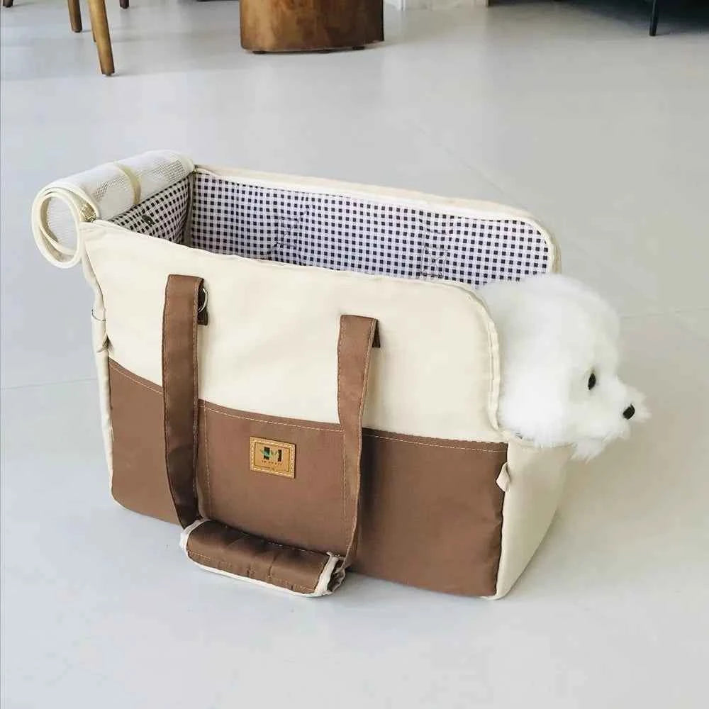 Pet Crossbody Tote Portable Pet Travel Carrier Soft Breathable Dog Car Seat Handheld Non-Slip Cat Carrier Bag Small Dogs Use