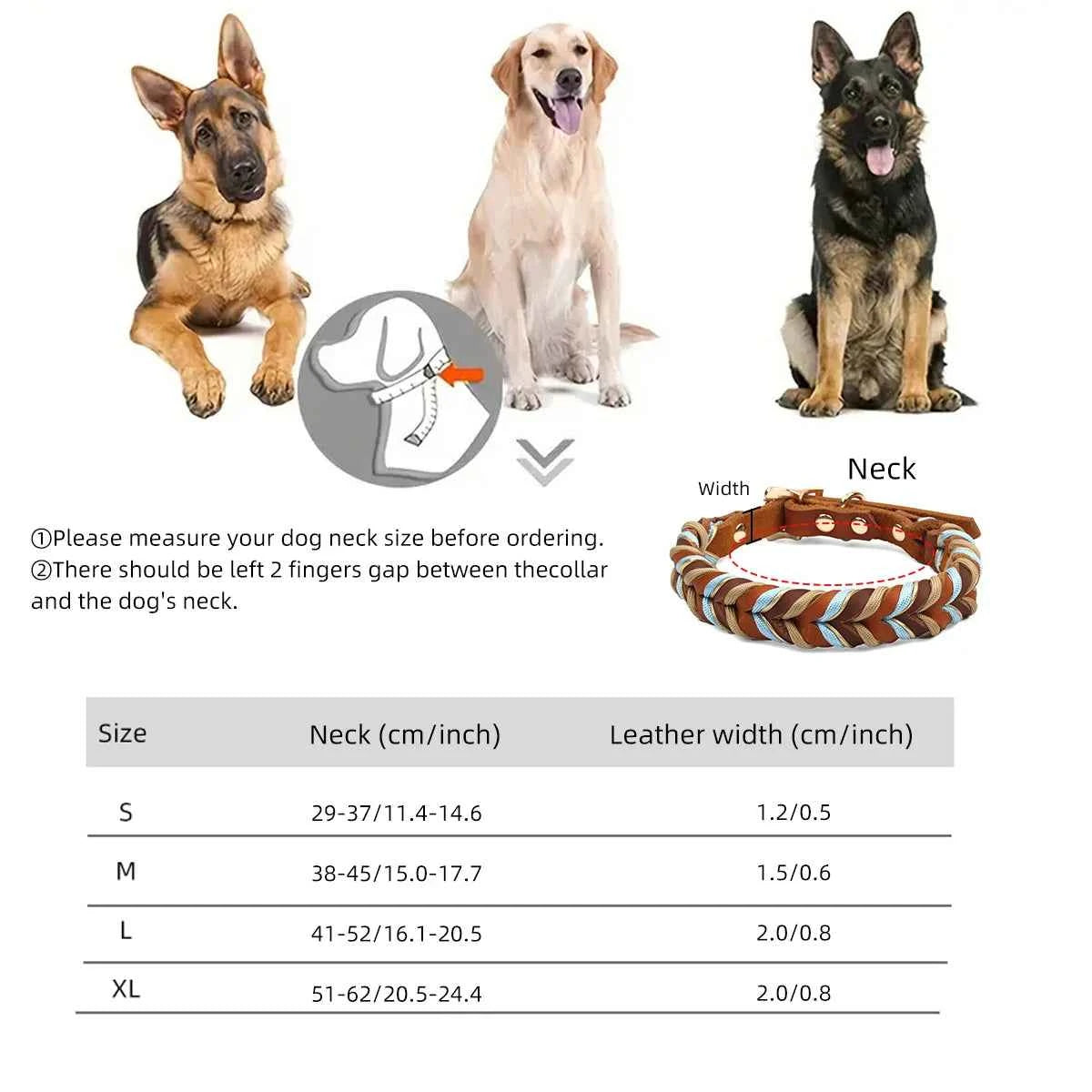 Brown Leather Dog Collar And Leashes Suit Woven Patterns Beautiful Durable Nylon Orange Colors Rope Hand Free Design 2026 New