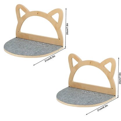 Wall Mounted Cat Scratching Hammock House Activity Tree Tower Sisal Scratcher Posts Rope Ladder Pet Furniture Indoor Cat Walkway