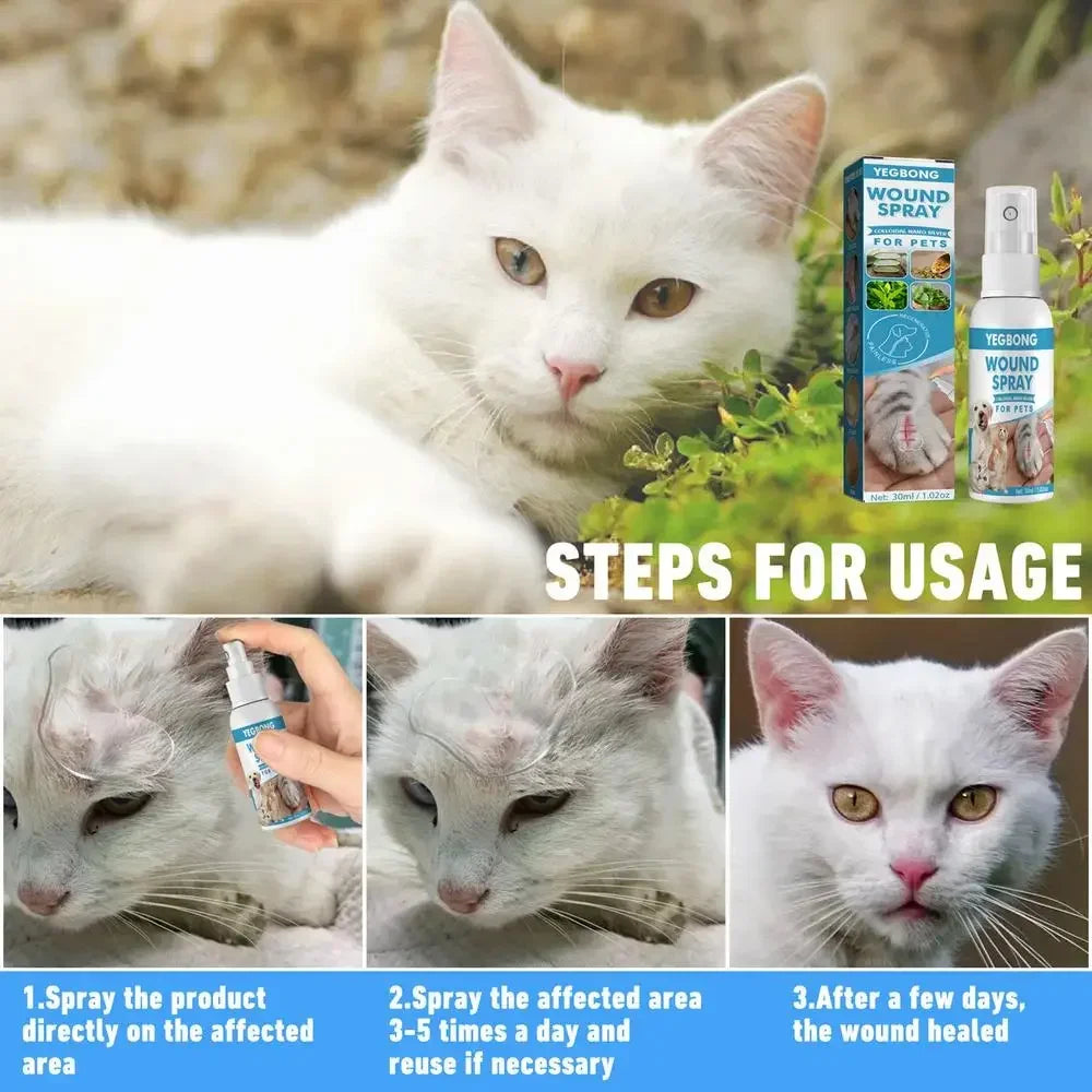 30ml Pets Anti-Itch And Itch Relief Dogs Cat Skin Healthy Care Spray Skin Care Treat Products For Itchy And Sensitive Skin - Bdba PK