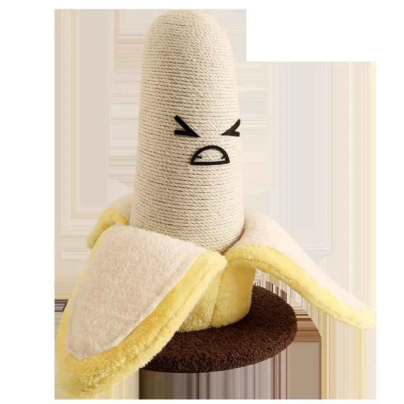 Small Space Banana Sisal Cat Scratcher Post Mushroom Shaped Kitten Nail Grinding Toy Indoor Cat Furniture