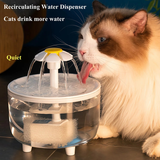 USB Electric Silent 1.2L Pet Water Fountain – Automatic Cat Drink Bowl with Filter - Bdba PK