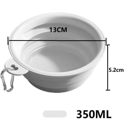 350ML Folding Dog Dish Collapsible Pet Bowl Water for Dog Drinking Bowl Cat Water Bowl Drinking Fountains for Dogs