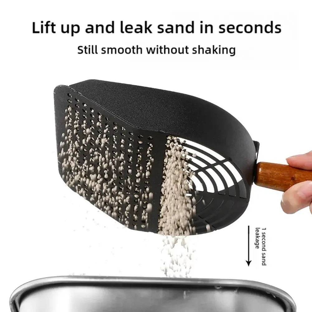 Steel Cat Litter Scoop Long Handle Pet Waste Shovel Cleaning Tool for Tofu Sand Litter Box Cats Supplies