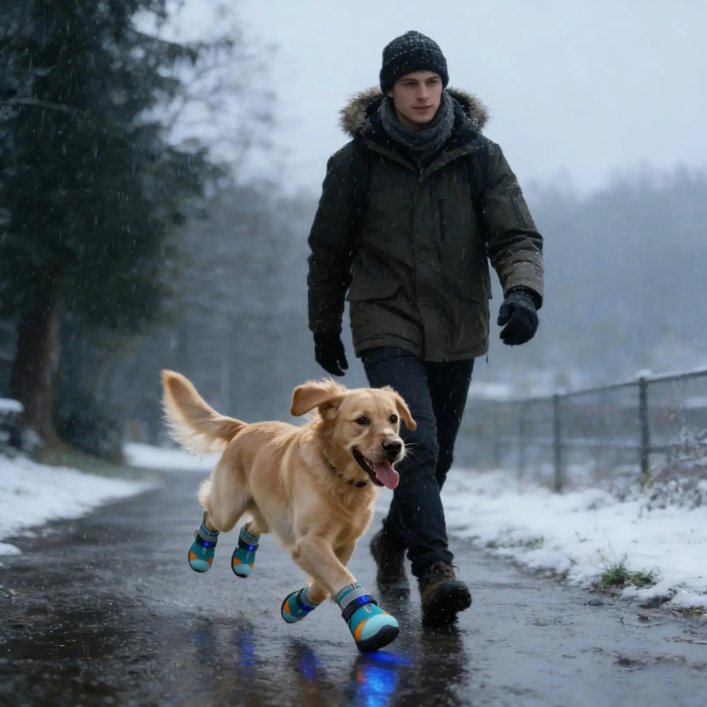 Pet Shoes Anti-Slip Adjustable Pet Boot Glowing Cat Shoes Shiny Boots For Puppy Kitten Summer Outdoor Night Walks Training