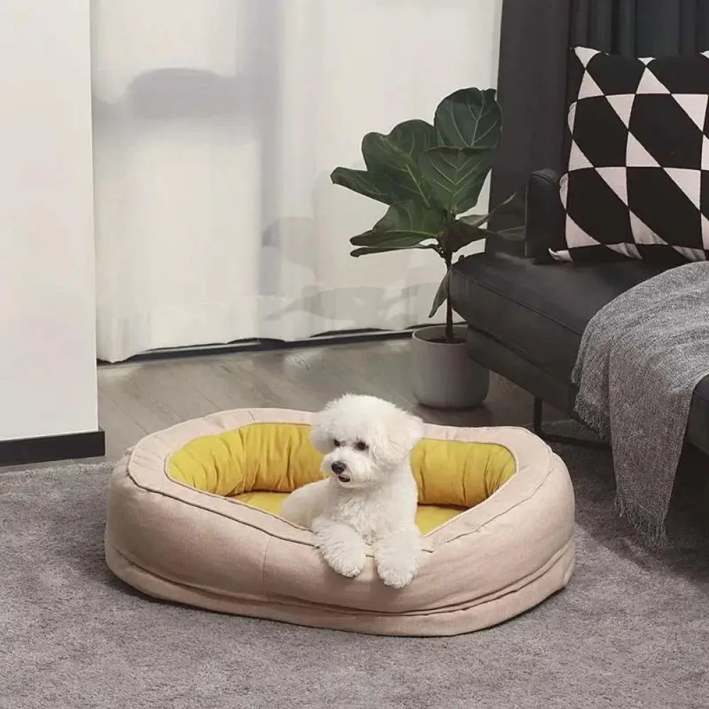 Non-Slip Breathable Dog Bed – Soft Linen Pet Bed for Small, Medium & Large Dogs - Bdba PK