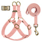 Free Personalized Dog Harness Leash Set PU Leather Dogs Harness Engraved ID Buckle Necklace for Small Medium Large Dogs Pitbull