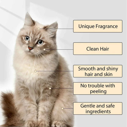 Pet Shampoo Cats and Dogs Gentle Cleansing Natural Formula Smooth Non Tangling Fur Fragrance Moisturizing Pet Grooming Supplies